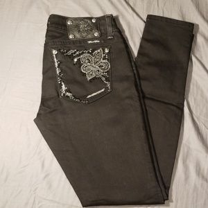 Miss Me Black Bling Skinny Jeans
